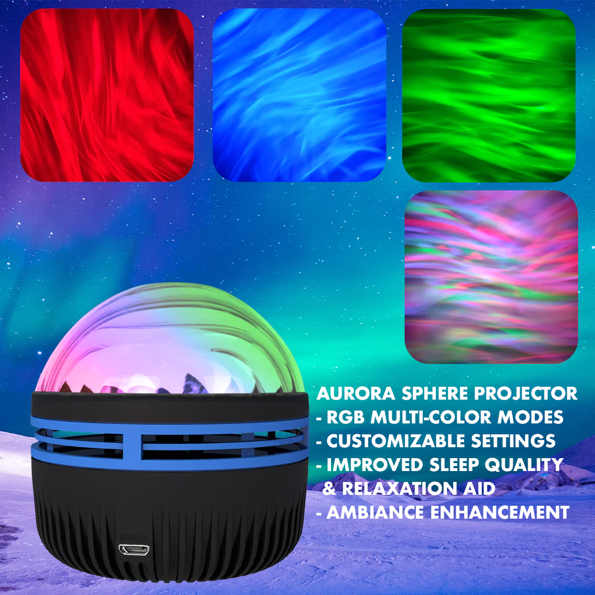 Aurora Sphere Projector